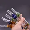 Barato cabaça de vidro mão tabaco tubo mix colorido crânio forma cigarro filtro bat um hitter tubos para fumar narguilé acessórios