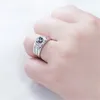 Anello moissanite maschile platinum diamond anello personalità atmosfera business wide uomini anelli