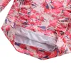 Floral Print Kids Bikini Long Sleeve Baby Girls Swimsuit For Children Toddler's Rash Guard Swimwear and Sswimming Trunks 220425