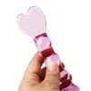 Candiway Glass Anal Plug Heart Heads Plugs Butt Penis Nightlife Anus Dildo Masturbação adulta Brinquedos sexy gays para mulheres Caixa