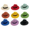 25 kolorów tkane słomkowe kapelusz na zewnątrz plażę oddychającą czapkę słoneczną kapelusz składany swobodny szerokie czapki