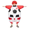 Fotbollsklubbfesttillbehör Uppblåsbar kostym för fotbollsfläkt Blow Up Soccer Costume Halloween Julförsörjning