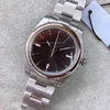 Pürüzsüz çerçeve 39mm siyah kadran izle otomatik mekanik r serisi erkek saatler aydınlık eller ve işaretler izlemeyi izlemez erkek bilekleri287f