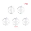 Party Decoration 5sts Oblate Shape Clear Plastic Ornament 3,5 tums julfyllningsbar Display H￤ngande platta bollar Bauble Box Diy Craft Xmaspa