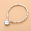 925 Silver Charms Love bangle Valentine's Day Bracelet Women Romantic Gift Beads Fit Pandora