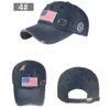 USA Kowbojowe kapelusze Trump American Baseball Caps myted w trudnej sytuacji flagi amerykańskie Sunshade Party Hat DD220