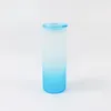 Gobelet en verre à Sublimation de 25oz, avec couvercles colorés, bouteille d'eau droite et fine, couvercle transparent, tasse à café à transfert thermique A02
