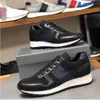 Designer lederen patchwork heren sneakers ademende buiten wandelen atletische sportschoenen dikke zool topkwaliteit hardloopschoenen fgd