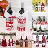 Nieuwe kerstwijnfleshoes Merry Christmas Decor voor huis Kerst ornamenten Xmas Gift Happy Nieuwjaar 2022 DHL snel verzending F0519W07
