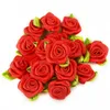 Decorative Flowers & Wreaths PCS 2cm Artificial Silk Mini Rose Heads Make Satin Ribbon DIY Craft Scrapbooking Applique For Wedding Decoratio