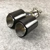 1 PZ Y Modello Doppio Tubo Di Scarico Posteriore Di Pari Lunghezza Per Akrapovic Carbonio Lucido Coda Silenziatore Tubi di Scarico Auto Modifica Universale