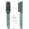 Pro Hair Starten Brush Ceramic Electric Straighting Beard Brush Fast Heat Curler Flat Iron Comb Styler 220623