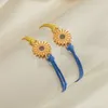 16pc Daisy Sunflower Regulowane tkaninowe bransoletka damskie damskie bransoletki biżuteria