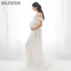 Lace Maternity Dress voor pography sexy off schouder front split -zwangerschap jurk zwangere vrouwen maxi zwangerschapsjurk poshoot q254p