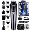 6 I 1 Electric Hair Clipper Shave Razor Machine Beard Trimmer Cutter Ear Nose Trimmer Cleaner Man Barber Tools 220712