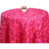 Bruiloftdecoraties 1,2 m diameter blush roze 3d rose bloemen tafelkleed voor feestdecoraties cake tafelkleed ronde