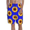 Men's Shorts Cheerful Sunflower Board Bright Yellow Flower Beach Short Pants Elastic Waist Pattern Design Swimming Trunks Plus SizeMen's