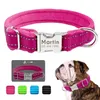 Collier d'étiquette de chien personnalisé Perro rembourré en nylon pour animaux de compagnie chiot Pitbull collier personnalisé gravé pour petits chiens de taille moyenne bouledogue carlin 220610