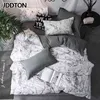 JDDTON NOWOŚĆ Przyjazdu Klasyczne dwustronne podszewki łóżka zwięzły styl Set Ding Zestaw Quilt Cover Pillcase 3pcs/Set BE031