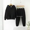 Kleding sets mama Susy Baby Girl Boy katoenkleding Hoodiejogging 2pcs Warm Fleece voering Kind Sport Loungewear Winter Spring Autumn 220826