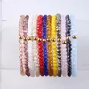 Beaded Strands DIY Simple Colourful Glass Crystal Red Rose Gold Beads Wrap Bracelet Femme Bracelets For Women 2022 Trend Lars22