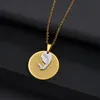 Pendant Necklaces Bible Verse Necklace Religion Jewelry Stainless Steel Virgin Mary Coin Medal For Women Gift 30mmPendant