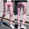Jeans pour hommes de créateurs brodés pourpres jeans haute élasticité patchwork pour femmes pantalons hip-hop polyvalents slim fit tailles asiatiques 27-38
