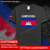 Cambodge KAMPUCHEA coton t-shirt personnalisé Jersey Fans bricolage nom numéro marque High Street mode Hip Hop lâche décontracté t-shirt 220616