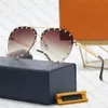 Solglasögon Elegant designer Rimless Polarised Glasses Nitets Letter Design för Man Woman 6 Option Hög kvalitet255N