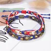 Handmade Copper Bead Waterproof Wax Thread Bracelet & Bangles For Women Men Lucky Rope Macrame Woven Bracelets Jewelry