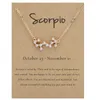 Plaqué or 12 Constellation Horoscope Signe Astrologie Zodiaque Étoile Collier Cadeaux D'anniversaire pour Femmes Filles