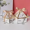 Gem Tower Bronzing Candy Small Cardboard Wedding Wedding Card украшения бумаги Подарочная коробка упаковка вечеринка 220811