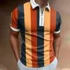 Modna męska odzież koszule polo Polo Stripe PROJE DRUKACJA Koszulka z krótkim rękawem Męs