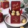 Confezione regalo 5 pezzi Biscotti portatili Snack Confezione da forno Creativo Cuore d'amore Scatole per imballaggio di caramelle Bomboniere Decorazione al cioccolato Regalo