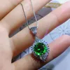 14ck Chains Money Jewelry European and American 3 Imitation Moissanite Pendant to Attend the Banquet Necklace Womenchains