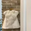 女の子のドレスベビーガール1年誕生日パーティープリンセス結婚式の服ビーディングと洗礼洗礼バプテスマのガウン
