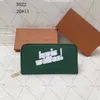 Designermode Damen Herren Lange Geldbörsen Clutch Klassischer Briefdruck Reißverschluss Geldbörse mit Box255H