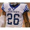 WSKT Custom 2021 College Kentucky Wildcats Football Jersey Terry Wilson Chris Rodriguez Jr. Josh Ali Jamin Davis Benny Snell Jr. Asim Rose Jr.