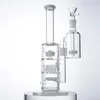 Narguilé d'arrosage droit Percolateur croisé de champignon Perc Dab Plate-forme pétrolière 5 mm d'épaisseur Big Bongs Joint femelle de 18 mm avec bol et collecteur de cendres WP2233