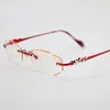 Modne okulary przeciwsłoneczne Ramki Dostosowywane recepty szklanek bez krawędzi Diamond Pure Titanium Ultra-Light Ramka do krótkowzrocznego presbyopowego szklanki