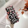 Electroplated transparent mobile phone cases with IMD White snowflake and black leopard print for iphone 13 13promax 12 11 pro promax XS XR 7plus