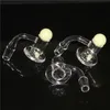 Röker platt topp 90 graders Blender Quartz Banger med kolhydratkapet Terp Pearls 10mm 14mm 18mm Quartz Nail For Glass Bongs