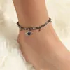 S3109 Fashion Jewelry Turklish Evil Eye Anklet For Women Evileyes Pendant Färgglada pärlor Ankletter