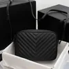 2022 Crossbody Handbag Camera Bag Women Handbags Flap Wallet Stripes Shoulder Bags Double Zip Pochette Tassel Pendant Cowhide Leather Quality