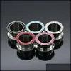 Body Arts Tattoos Art Health Beauty Ply Style Ear Plugs Tunnels Fashionable Cz Expander Stainless Steel Piercing J Dh9Bl