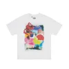 T-shirts pour hommes High Street Graffiti Printing Loose High-quality Cotton Short Sleeves with Round Collar Shirts