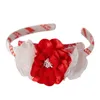 Hårtillbehör Vintage Red Blue Lace Flower Ribbon Headbonad Hairbands Bows Hooks For Children Barn Baby Girls Gifts