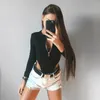 Calças de duas peças femininas Sexy High Bodycon Bodynny Bodysuits Bodys Mulheres Manga Longa Vacado de Moda de Moda de Moda de Moda de Moda de Moda de Gconteiro Vacado