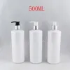 500ML blanc plat épaule bouteille en plastique 500CC vide contenant cosmétique shampooing lotion emballage bouteille 15 PCLot T200819