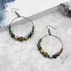 Dangle & Chandelier Retro Circle Strings Wood Beads Irregular Earrings Bohemian Ethnic Style Classic Temperament For Women's GiftDangle